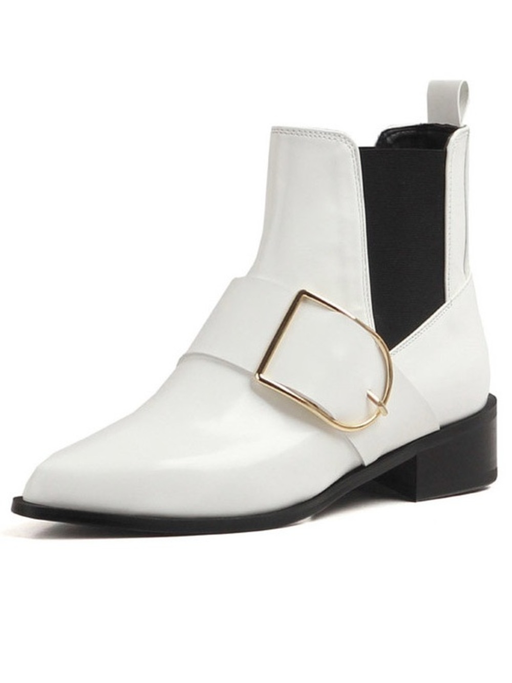Rachel Cox white leather maci moto ankle boots size 240 Korea / US 7 women’s EUC